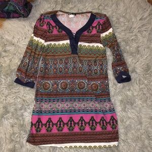 print mini dress